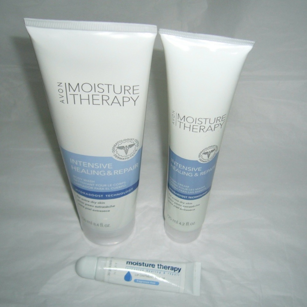 Avon Unisex Moisture Therapy-intensive healing and repair three-piece bundle